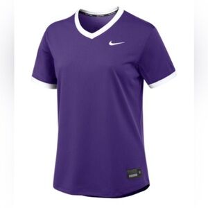 WOMEN'S NIKE SOFTBALL VAPOR SELECT2 V-NECK JERSEY (STANDARD FIT) FIELD PURPLE/WT